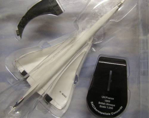 Del Prado Diecast Model Aeroplane Concorde UK France British Airways 1:350 scale new in pack