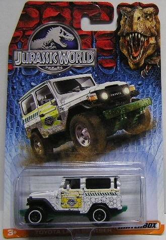 Matchbox Diecast Model Car Jurassic World Movie Film Toyota FJ 40 Land Cruiser 1/64 scale new in pac