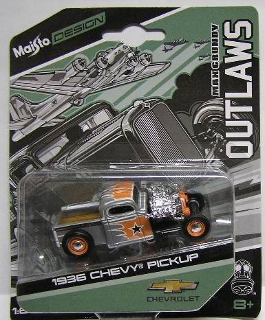 Maisto Model Car Design Series Outlaws Chevy Chevrolet Pickup 1936 1/64 scale new in pack