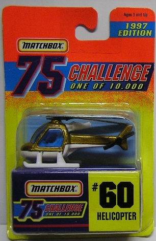 Matchbox Gold Challenge Collection 1997 60 / 75 Helicopter new in pack