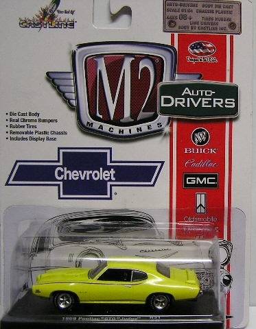 Castline M2 Diecast Model Car Auto Drivers Pontiac GTO Judge 1969 1/64 scale new in pack