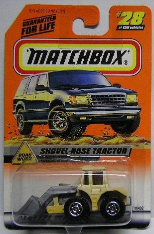 Matchbox Diecast Model 1999 28 / 100 Shovel Nose Tractor Road Work Construction new in pack