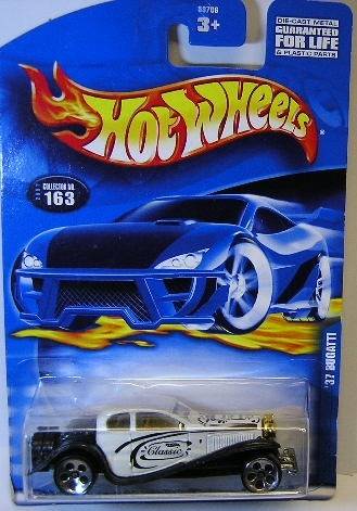 Hotwheels Hot Wheels Diecast Model Car 2001 No 163 Bugatti 1937 1/64 scale new in pack