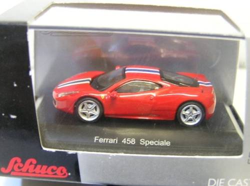Schuco Diecast Model Car 26133 Ferrari 458 Speciale 1/87 HO railway scale new in pack