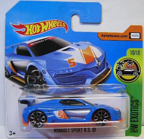 Hotwheels Hot Wheels Diecast Model Car 2017 252 / 365 Renault Sport RS 01 No 5 Exotics 1/64 scale