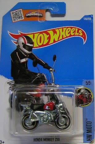 Hotwheels Hot Wheels Diecast Model Motorcycle Bike 2016 135 / 250 Honda Monkey Z50 Z 50 HW Moto new