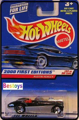 Hotwheels Hot Wheels Diecast Model Car First Ed 2000 No 92 Austin Healey 1/64 scale new in pack
