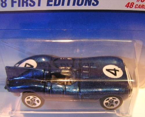 Hotwheels Hot Wheels Diecast Model Car First Ed 1998 No 638 Jaguar D Type No 4 1/64 scale new in pac