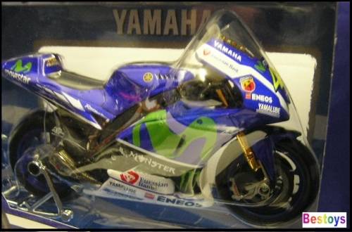 Maisto Diecast Model Motorcycle Bike Moto GP Yamaha Factory Racing No 46 Rossi Movistar 1/10 scale