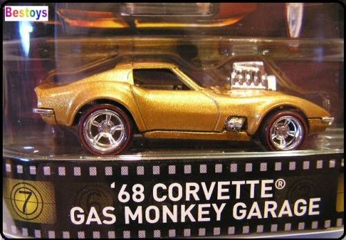Hotwheels Hot Wheels Diecast Model Retro Series TV Gas Monkey Garage Chevy Chevrolet Corvette 1968