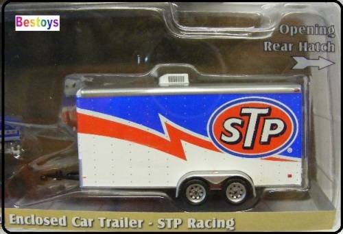 Greenlight Diecast Model Car Set Hitch & Tow Ford F 100 F100 Pickup 1970 + Trailer "STP" 1/64 scale