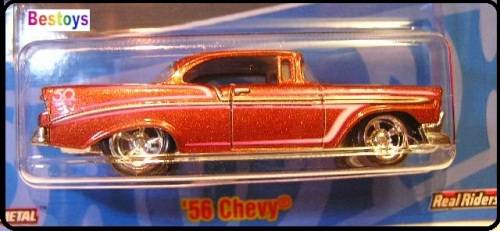 Hotwheels Hot Wheels Diecast Model Car 50th Chevy Chevrolet 1956 rubber tyres 1/64 scale new