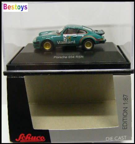 Schuco Diecast Model Car 2604300 Porsche 934 RSR No 9 "Vailant" Motorsport 1/87 HO railway scale new