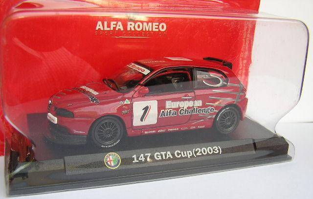 Alfa Diecast Model Car Collection 147 GTA Cup 2003 No. 1 Motorsport 1/43 scale new in pack