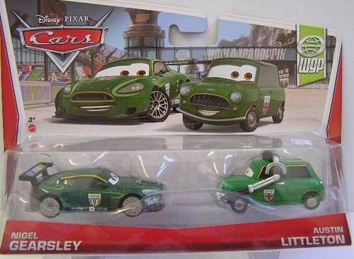 Disney Pixar Diecast Model Car Cars 2 Movie Film Nigel Gearsley + Austin Mini Littleton 2012 new