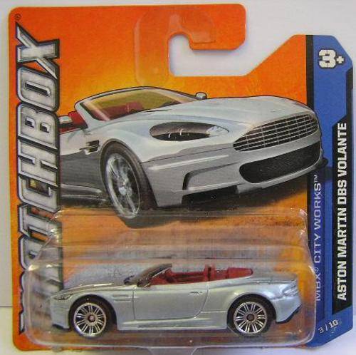 Matchbox Diecast Model Car No 23 / 120 Aston Martin DBS Volante Conv 2011 on card new in pack