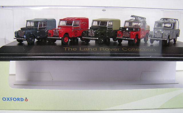 Oxford Diecast Model Car Set SET17 Land Rover 5 piece collection fire mil 1/76 OO railway scale new