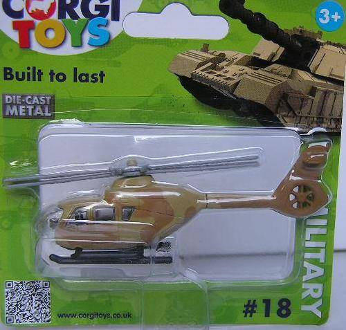 Corgi Hornby Diecast Model No. 18 Military Helicopter Chopper new in pack