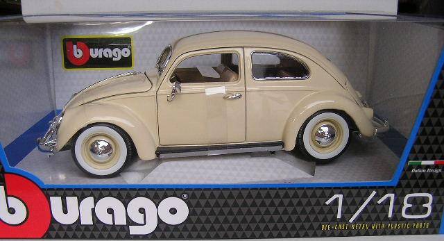 Bburago Diecast Model Car 12029 VW Volkswagen Beetle 1955 1/18 scale new in pack