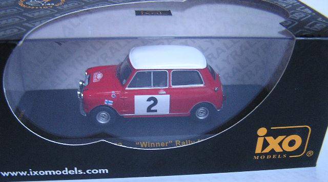 IXO Diecast Model Car RAC085 BMC Mini Cooper S No 2 Rally Monte Carlo 1966 1/43 scale new in pack