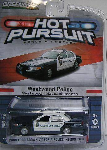 Greenlight Diecast Model Car Hot Pursuit Police Series Ford Crown Victoria 2008 Westwood Police Mass