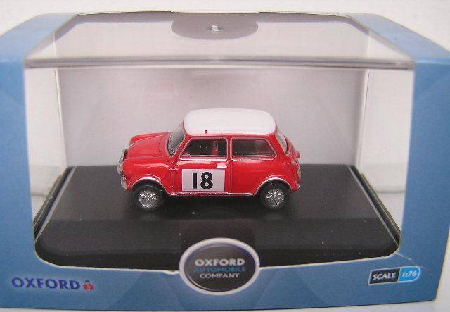 Oxford Diecast Model Car MCS001 Mini Cooper S MKII MK 2 1968 Rally Monte Carlo 1/76 OO rail scale