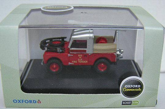 Oxford Diecast Model Car LAN188015 Land Rover 88 " inch British Rail Fire 1/76 OO railway scale new