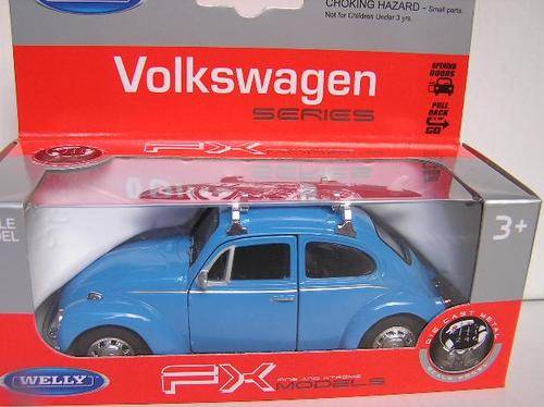 Welly Diecast Model Car VW Volkswagen Beetle with surfboard 1/32 scale new in pack