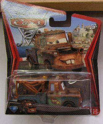 Disney Pixar Mattel Cars 2 Diecast Model 2011 Movie Film No 1 Mater Race Team 1/55 scale new in pack
