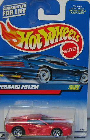 Hotwheels Hot Wheels Diecast Model Car 1998 992 Ferrari F 512 M 1/64 scale new in pack