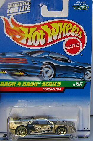 Hotwheels Hot Wheels Diecast Model Car 1997 722 Ferrari F40 F 40 "Centomilla" 1/64 scale new in pack
