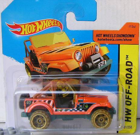 Hotwheels Hot Wheels Diecast Model Car Treasure Hunt 2015 101 / 250 Jeep CJ 7 1/64 scale new in pack