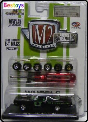 Castline M2 Diecast Model Car Wheels Series Plymouth Road Runner 1969 "ET Mags" +3 extra sets wheels