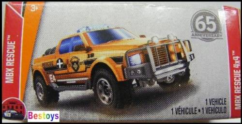 Matchbox Diecast Model Car 65th Anniv Grab Box 2018 82 / 125 MBX Rescue 4x4 1/64 scale new in pack