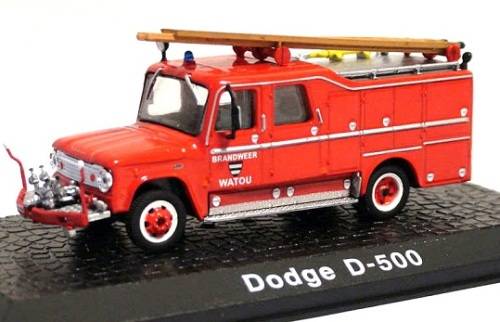 Atlas Diecast Model Fire Engine Truck Collection Dodge D 500 D500 Pumper `Brandweer` 1/72 OO railway