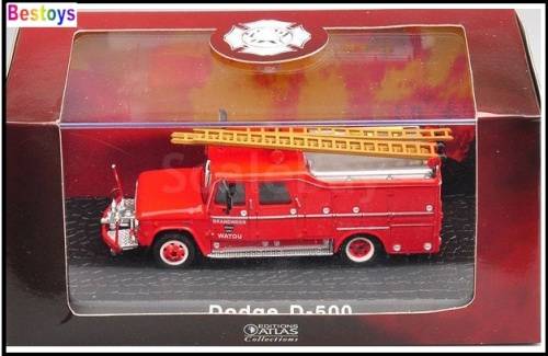 Atlas Diecast Model Fire Engine Truck Collection Dodge D 500 D500 Pumper `Brandweer` 1/72 OO railway