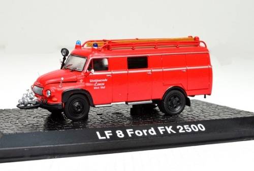 Diecast Model Fire Engine Truck Collection Ford FK 2500 LF 8 1/72 OO railway scale new in pack
