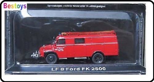 Diecast Model Fire Engine Truck Collection Ford FK 2500 LF 8 1/72 OO railway scale new in pack