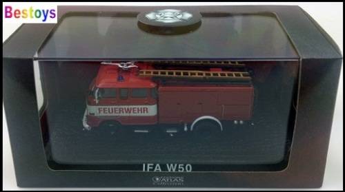 Diecast Model Fire Engine Truck Collection IFA W 50 W50 with Water Cannon 1/72 OO railway scale new