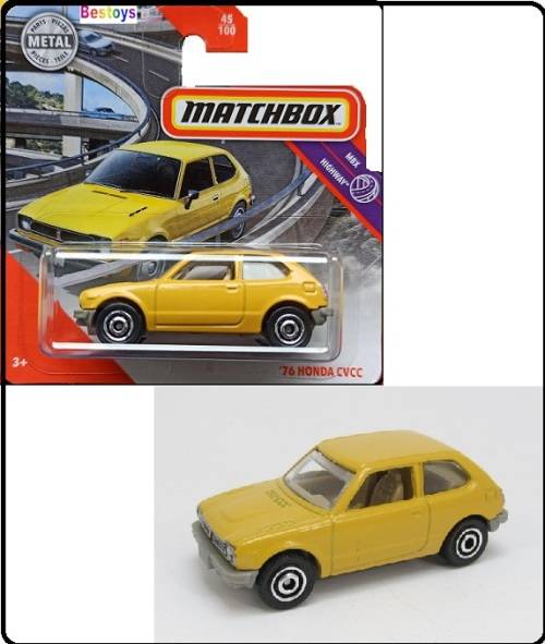 Matchbox Diecast Model Car 2020 45 / 100 Honda CVCC 1976 Highway 1/64 scale new in pack