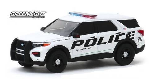 Greenlight Diecast Model Car Hot Pursuit Series Ford Interceptor Utility 2020 Show Vehicle Police