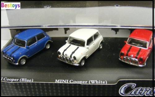 Cararama Hongwell Diecast Model Car 3 pce set Mini Cooper Racing 1/72 OO railway scale new in pack