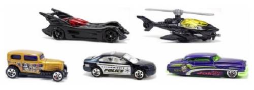 Hotwheels Hot Wheels Diecast Model Car 2016 5 pk Batman Set Batcopter Batmobile Ford Joker Gotham Ci