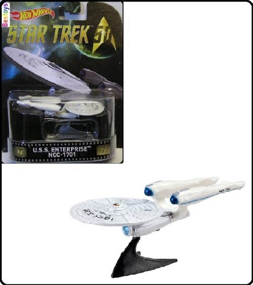 Hotwheels Hot Wheels Diecast Model Retro Star Trek USS Enterprise NCC 1701 TV Movie Film new in pack
