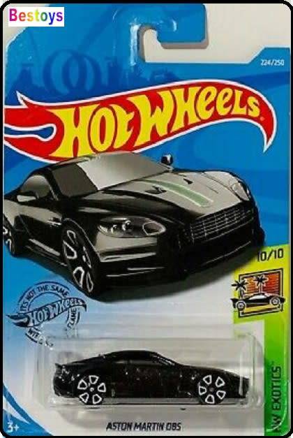 Hotwheels Hot Wheels Diecast Model Car 2019 224 / 250  Aston Martin DBS Exotics 1/64 scale new