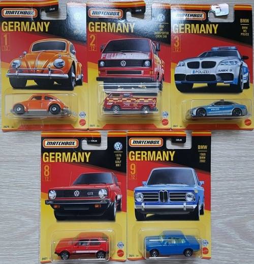 Matchbox Diecast Model Car Germany series VW Volkswagen Beetle 1962 1/64 scale new in pack