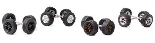Greenlight Model Car Wheel Set Dodge rubber tyres real riders accessories diorama 1/64 scale new