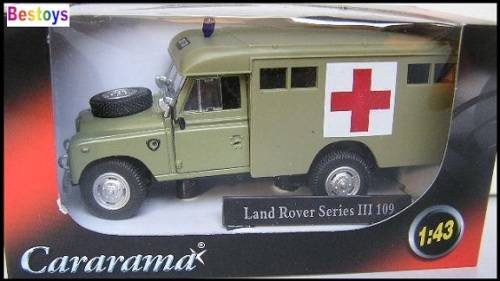 Cararama Hongwell Diecast Model Car Land Rover Series III 3 109 " inch Army Military Ambulance 1/43