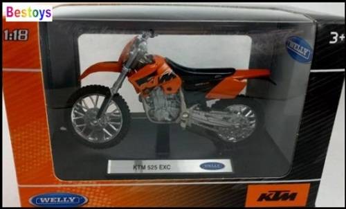 Welly Diecast Model Motorcycle Bike KTM 525 EXC Scrambler Offroad 1/18 scale new in pack