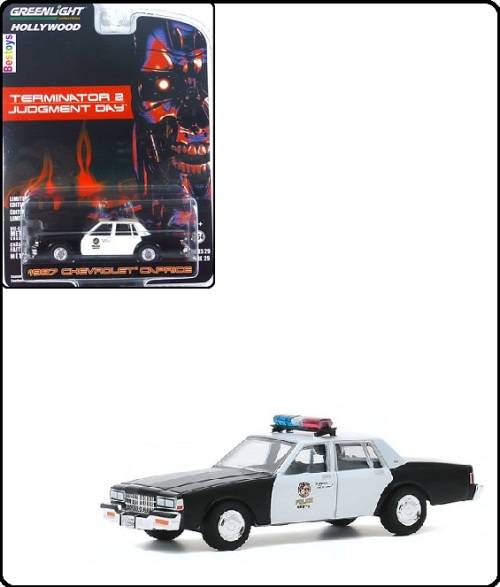 Greenlight Diecast Model Car Hollywood Chevy Chevrolet Caprice 1987 Terminator Movie Film TV 1/64 sc